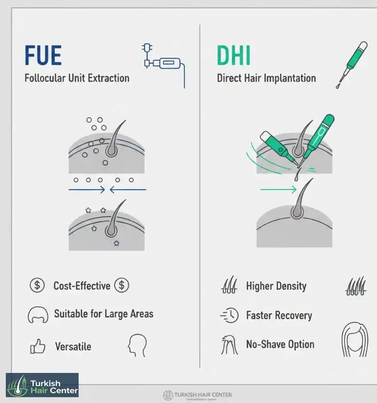 FUE vs DHI Hair Transplant: Complete Comparison Guide 2025